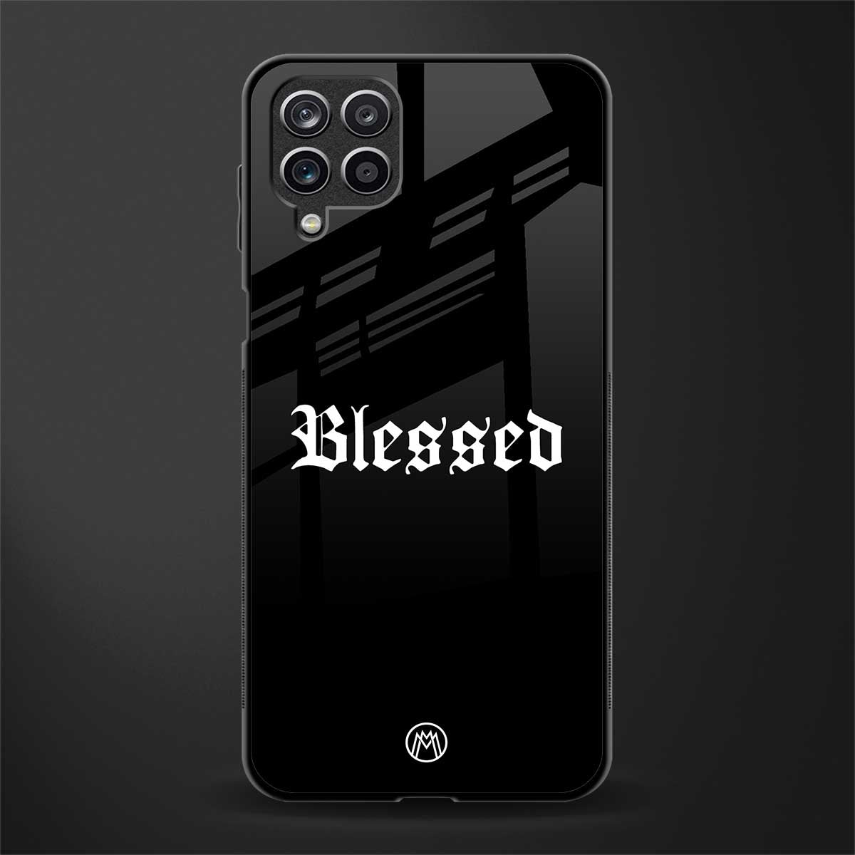 blessed back phone cover | glass case for samsung galaxy a22 4g