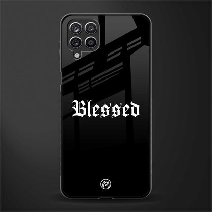 blessed back phone cover | glass case for samsung galaxy a22 4g