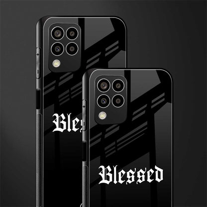 blessed back phone cover | glass case for samsung galaxy m33 5g