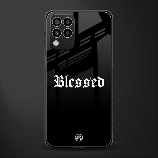 blessed back phone cover | glass case for samsung galaxy m33 5g