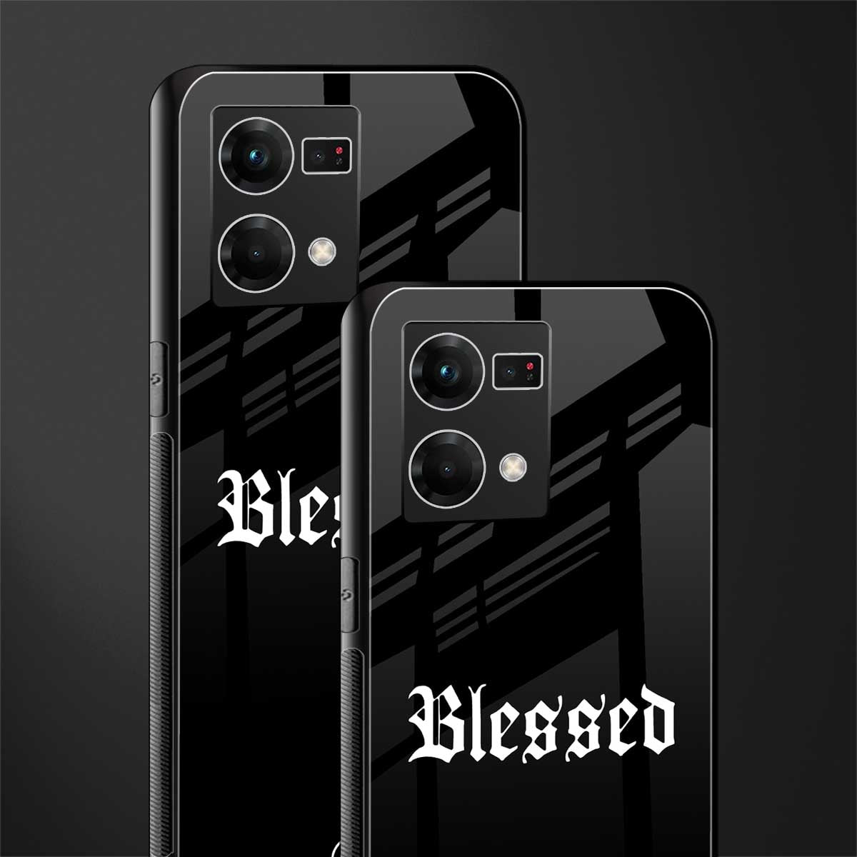blessed back phone cover | glass case for oppo f21 pro 4g