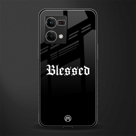 blessed back phone cover | glass case for oppo f21 pro 4g