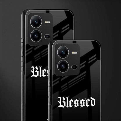 blessed back phone cover | glass case for vivo v25-5g