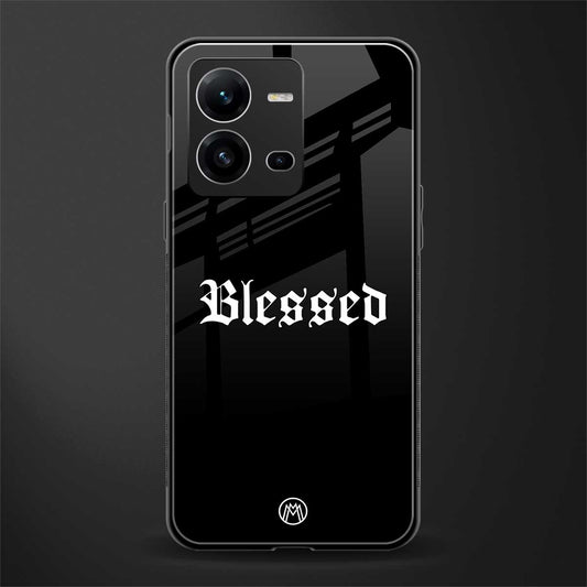 blessed back phone cover | glass case for vivo v25-5g