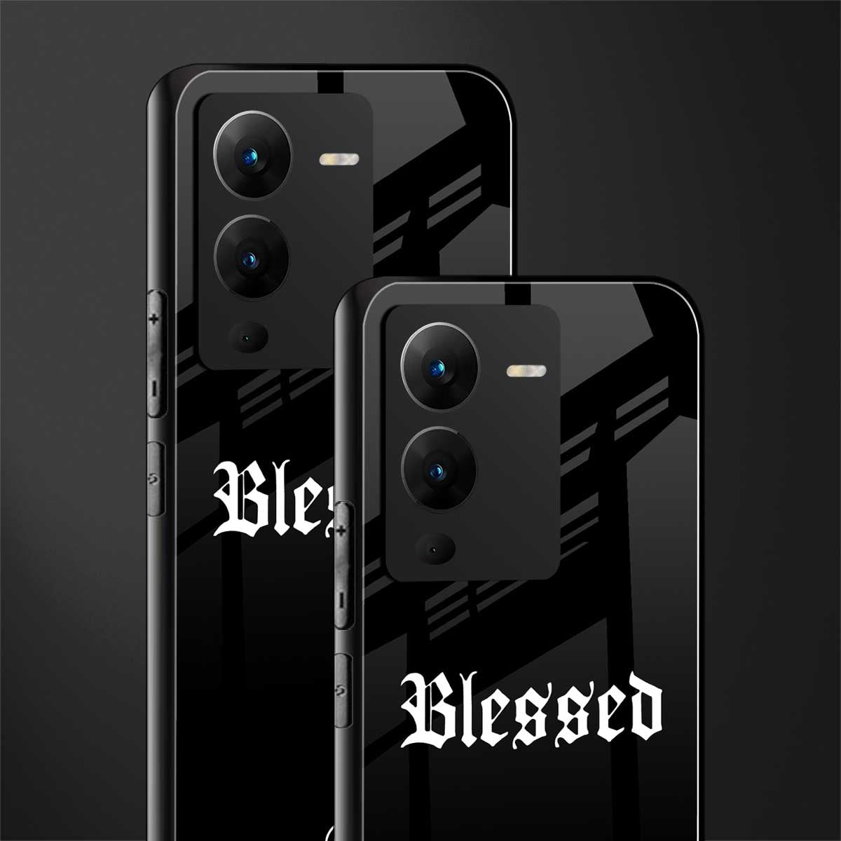 blessed back phone cover | glass case for vivo v25 pro 5g