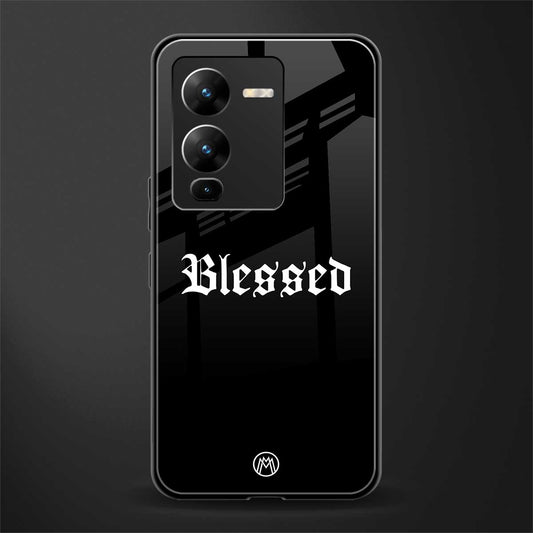 blessed back phone cover | glass case for vivo v25 pro 5g