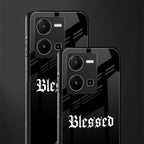 blessed back phone cover | glass case for vivo y35 4g