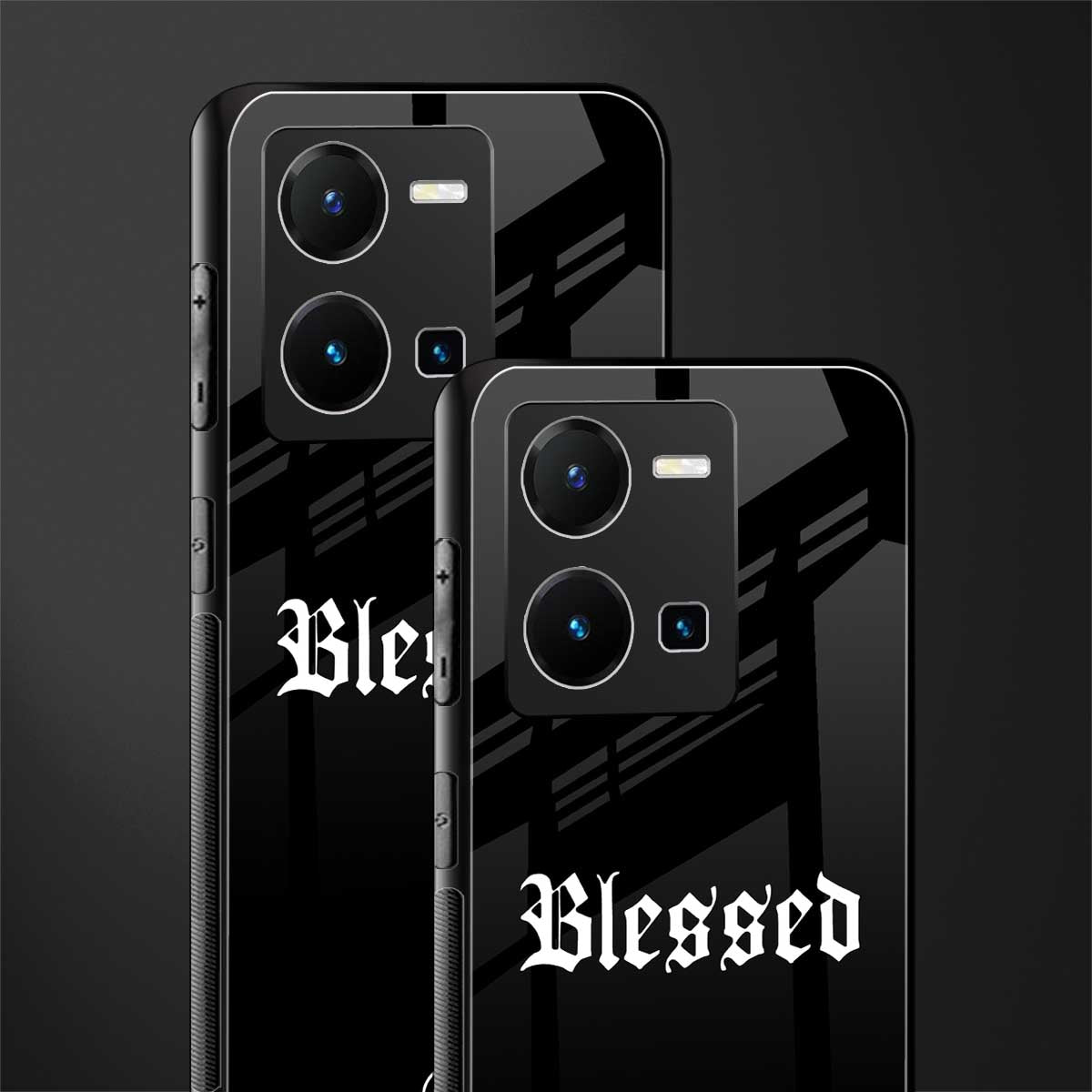 blessed back phone cover | glass case for vivo y35 4g