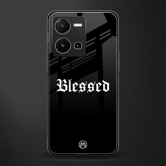 blessed back phone cover | glass case for vivo y35 4g