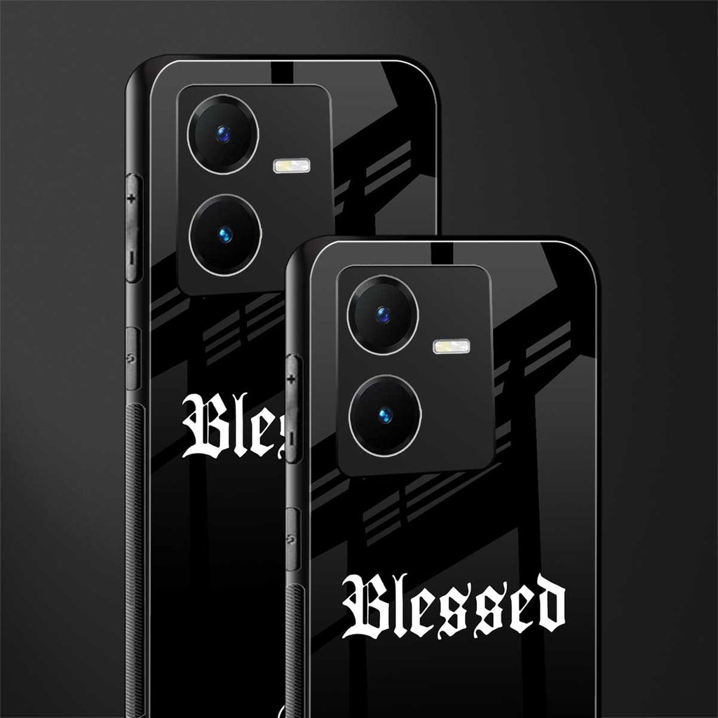 blessed back phone cover | glass case for vivo y22