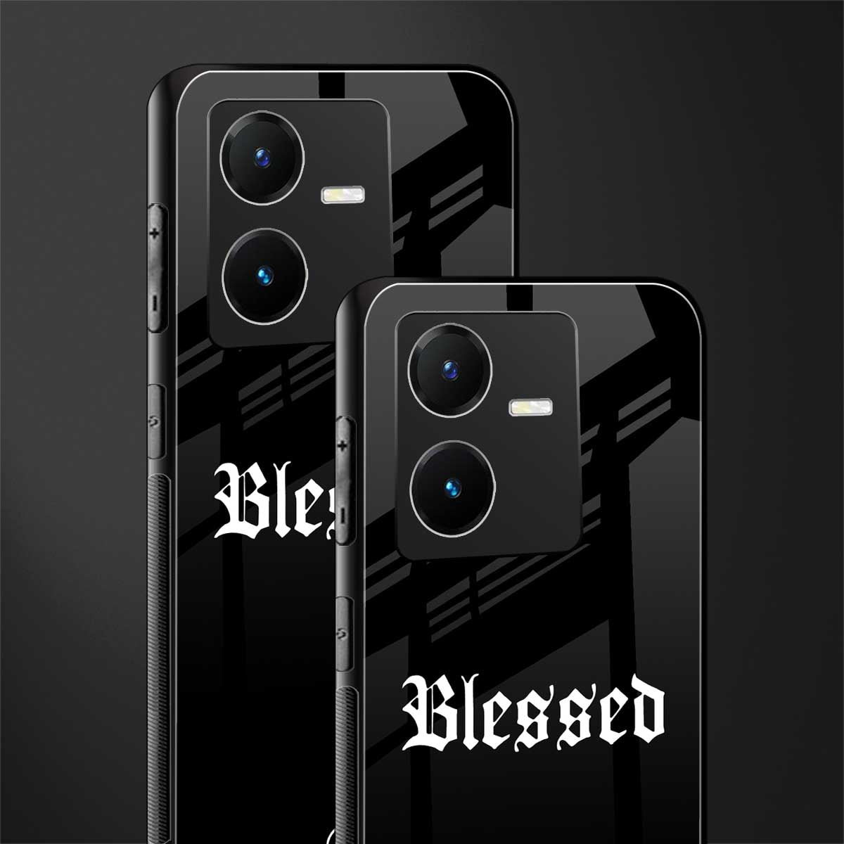 blessed back phone cover | glass case for vivo y22