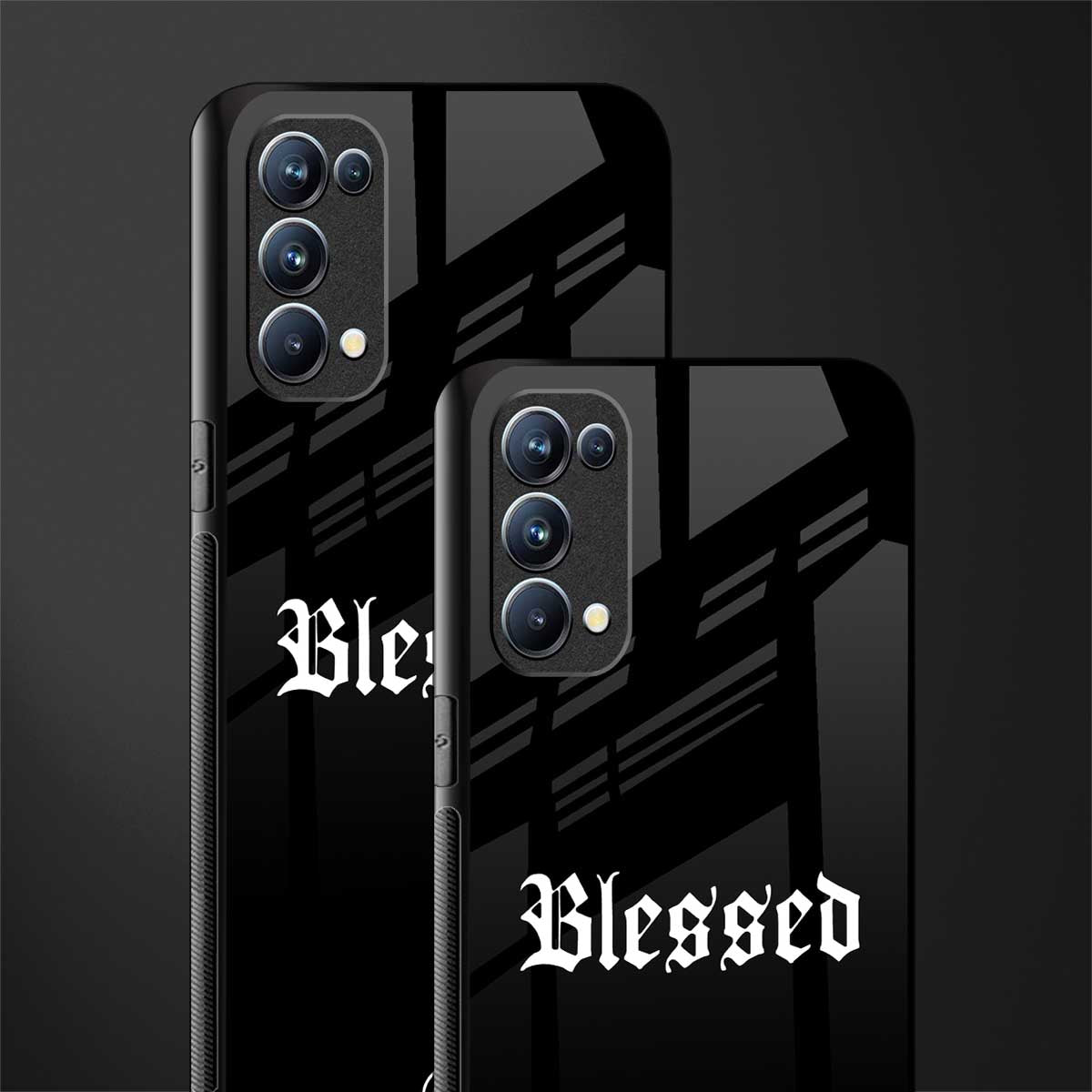 blessed back phone cover | glass case for oppo reno 5