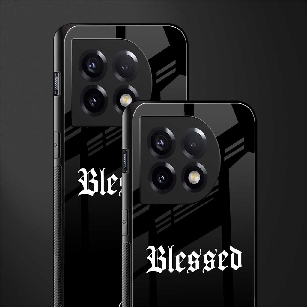 blessed back phone cover | glass case for oneplus 11