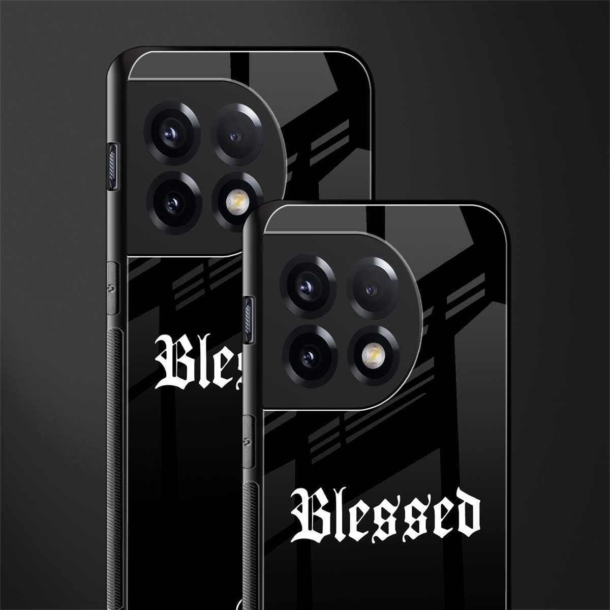 blessed back phone cover | glass case for oneplus 11r