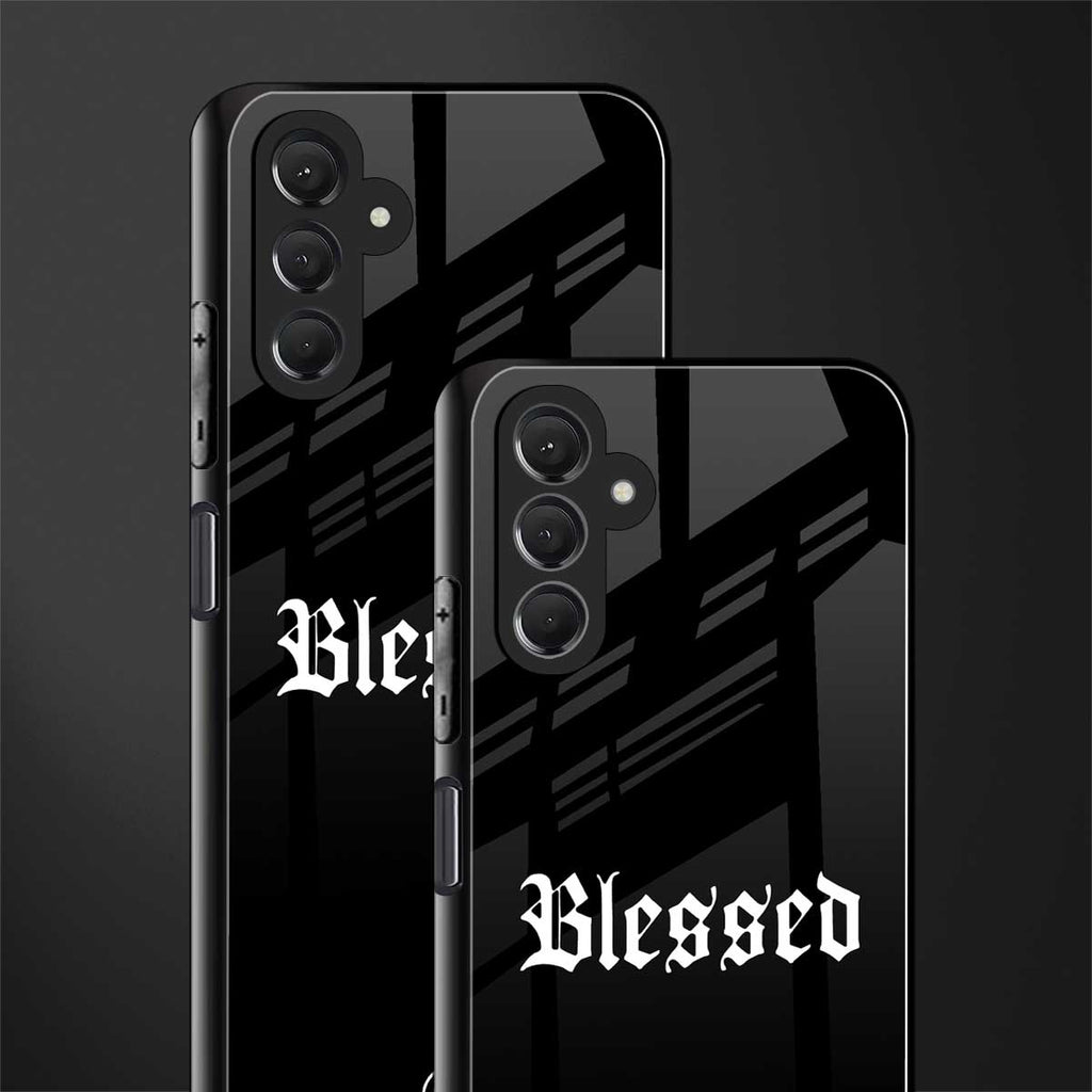 blessed back phone cover | glass case for samsun galaxy a24 4g