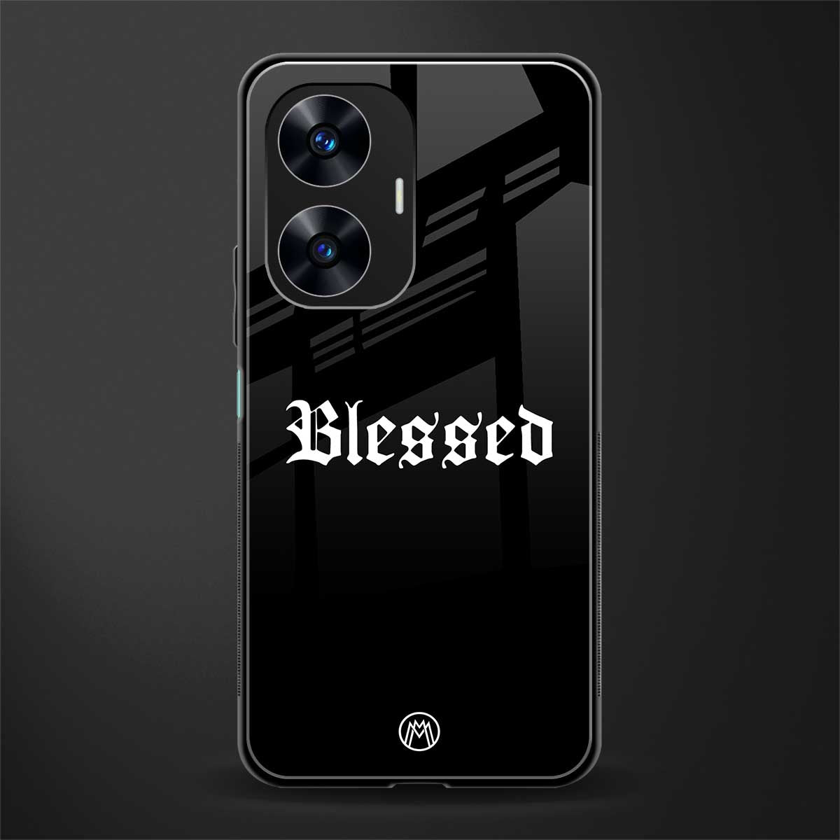 blessed back phone cover | glass case for realme c55