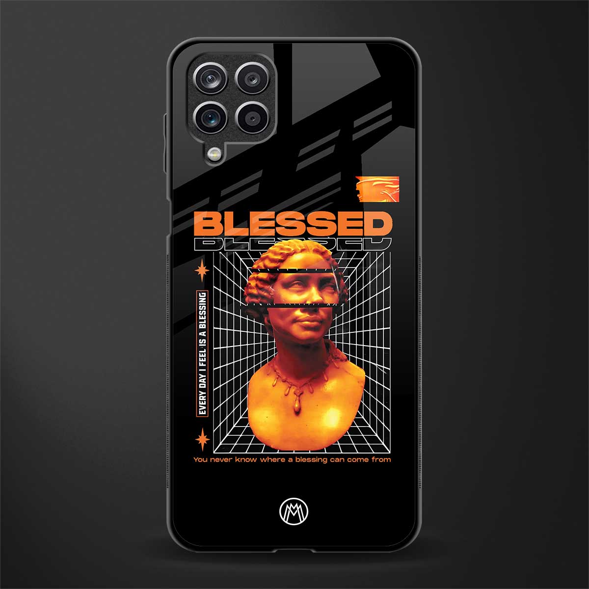 blessing back phone cover | glass case for samsung galaxy a22 4g