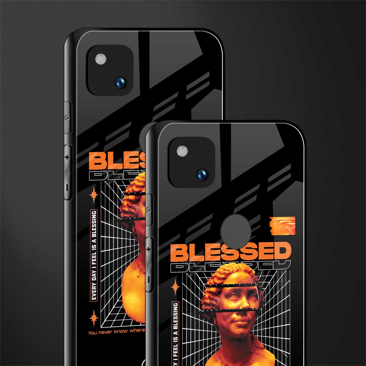 blessing back phone cover | glass case for google pixel 4a 4g