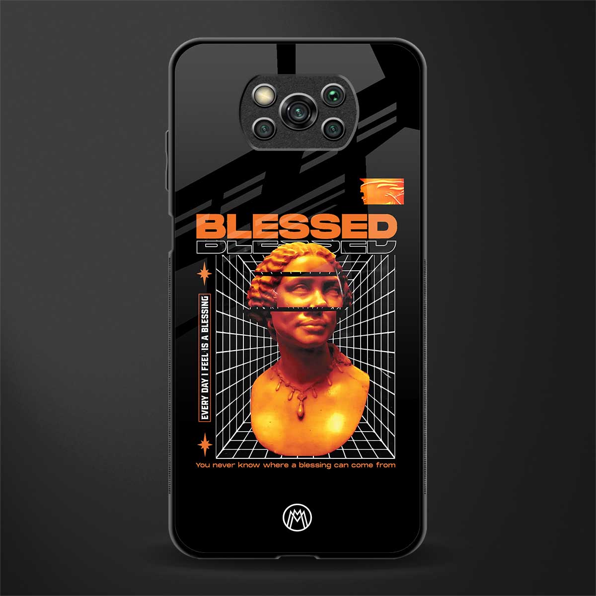 blessing glass case for poco x3 image