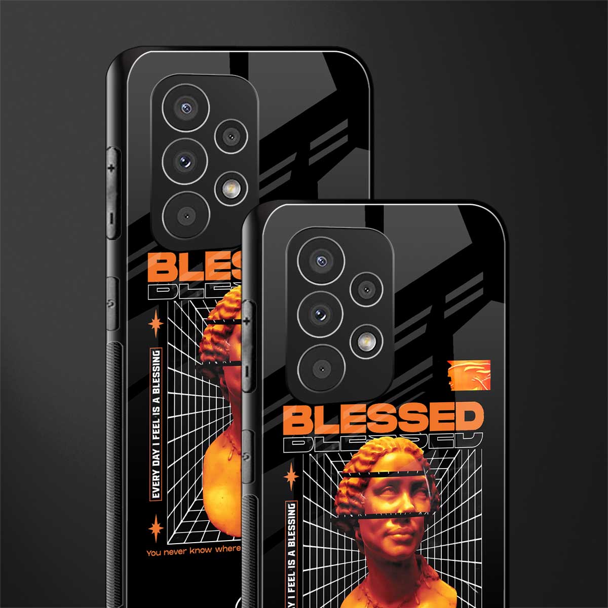 blessing back phone cover | glass case for samsung galaxy a73 5g