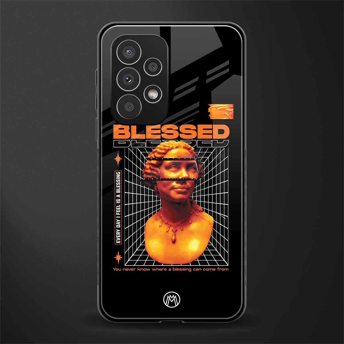 blessing back phone cover | glass case for samsung galaxy a73 5g