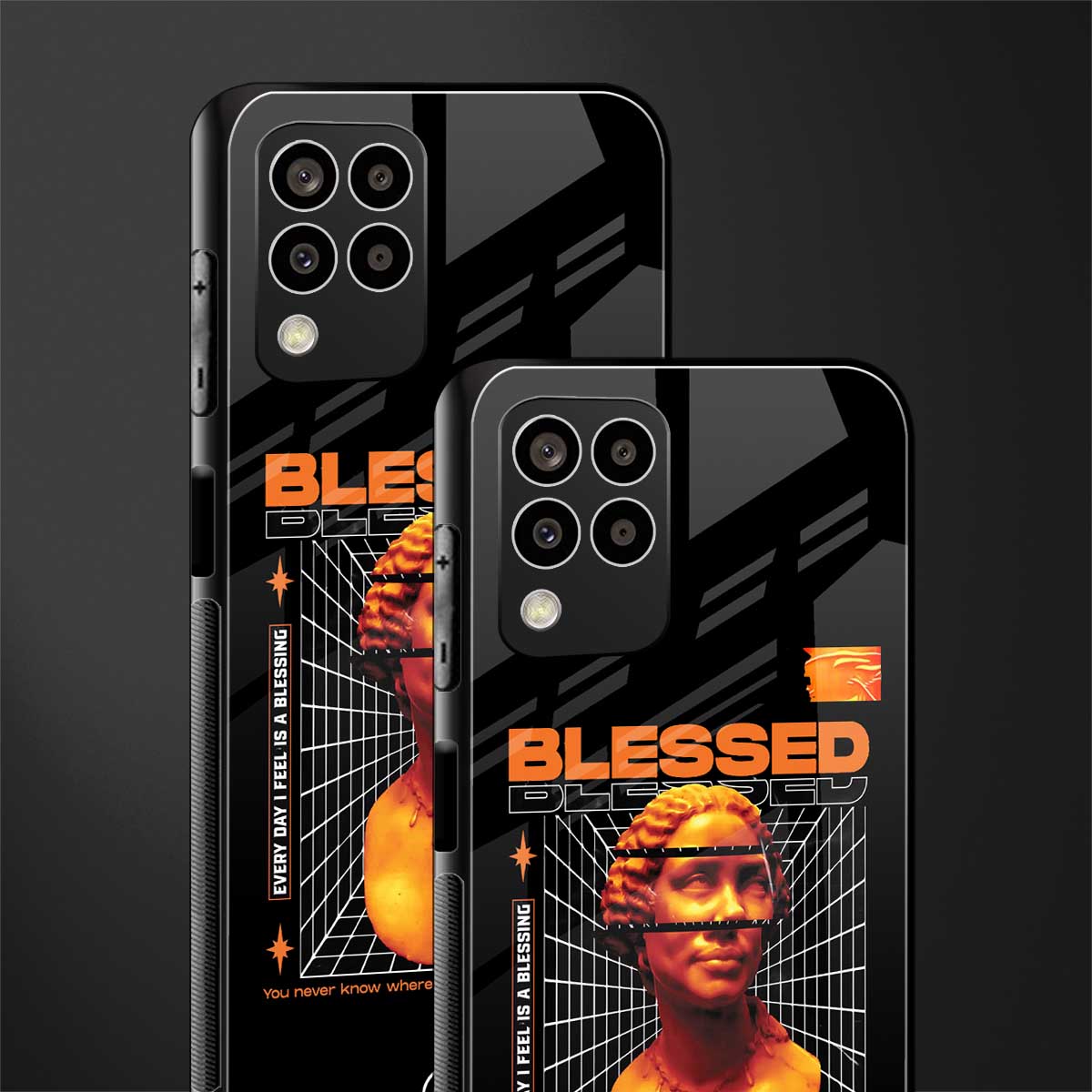 blessing back phone cover | glass case for samsung galaxy m33 5g