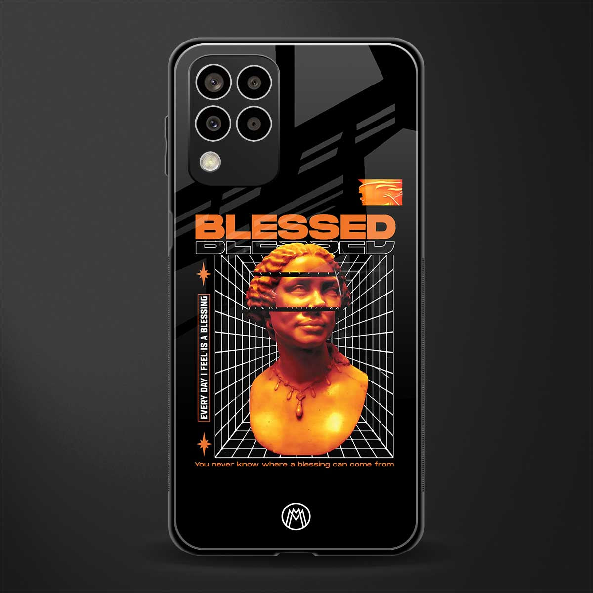 blessing back phone cover | glass case for samsung galaxy m33 5g