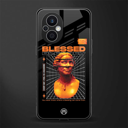 blessing back phone cover | glass case for oppo f21 pro 5g