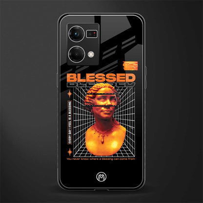 blessing back phone cover | glass case for oppo f21 pro 4g