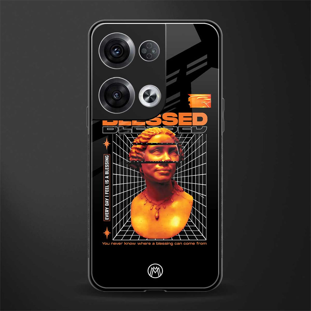 blessing back phone cover | glass case for oppo reno 8