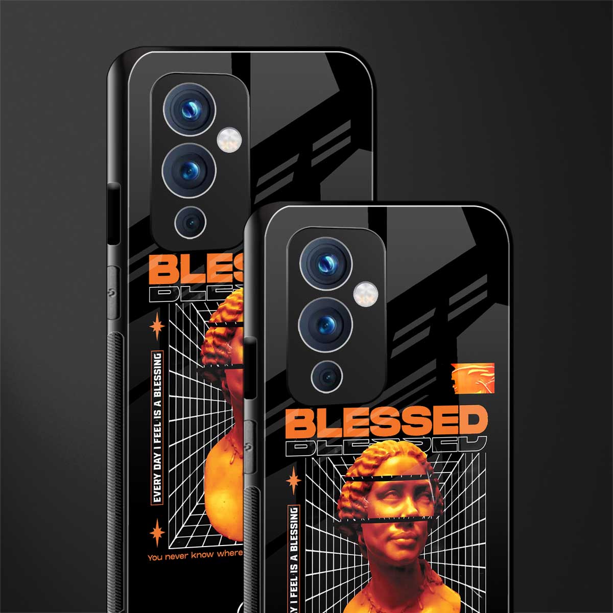 blessing back phone cover | glass case for oneplus 9