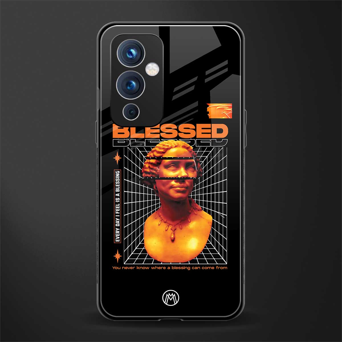 blessing back phone cover | glass case for oneplus 9