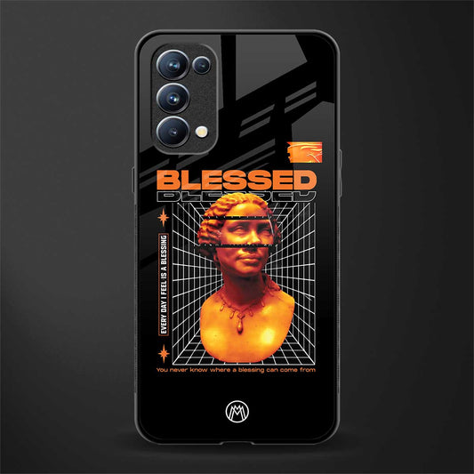 blessing back phone cover | glass case for oppo reno 5
