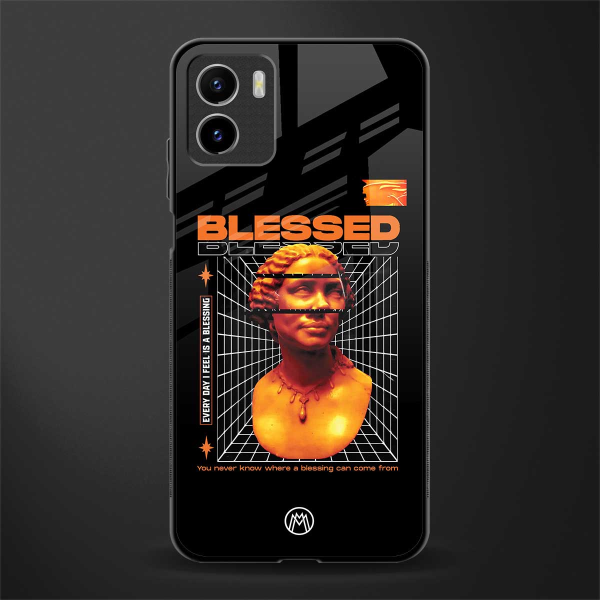 blessing back phone cover | glass case for vivo y72