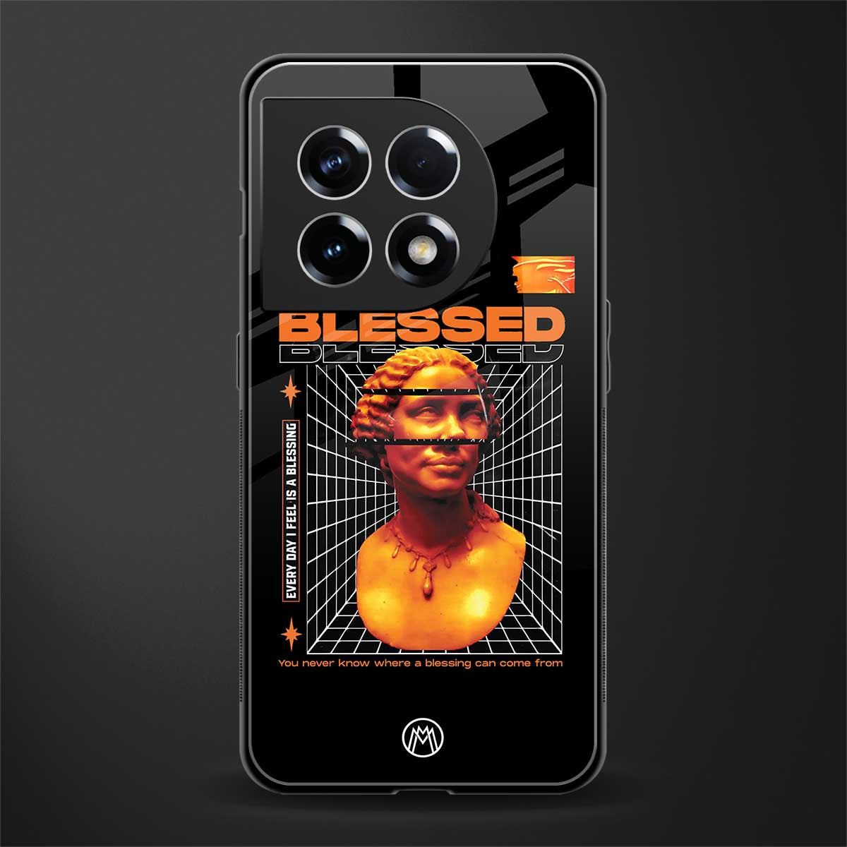blessing back phone cover | glass case for oneplus 11