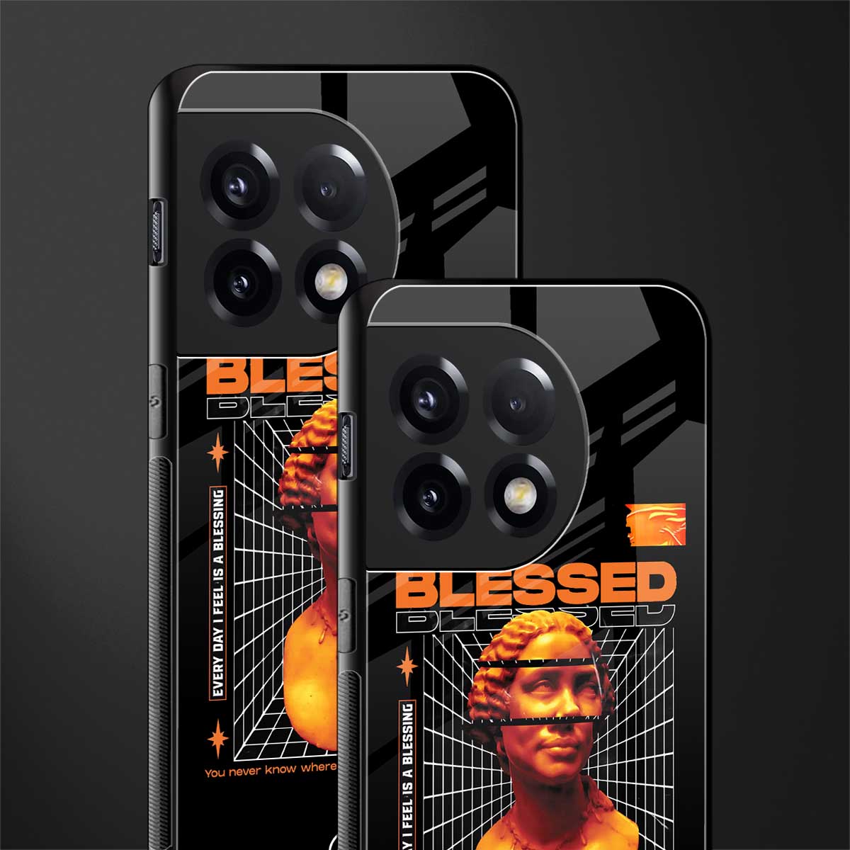 blessing back phone cover | glass case for oneplus 11r