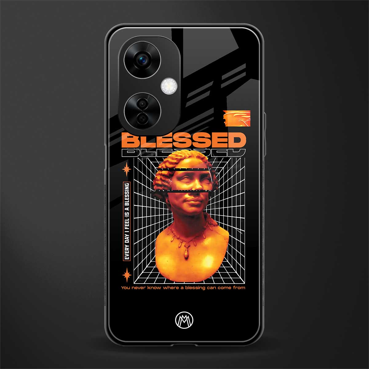 blessing back phone cover | glass case for oneplus nord ce 3 lite