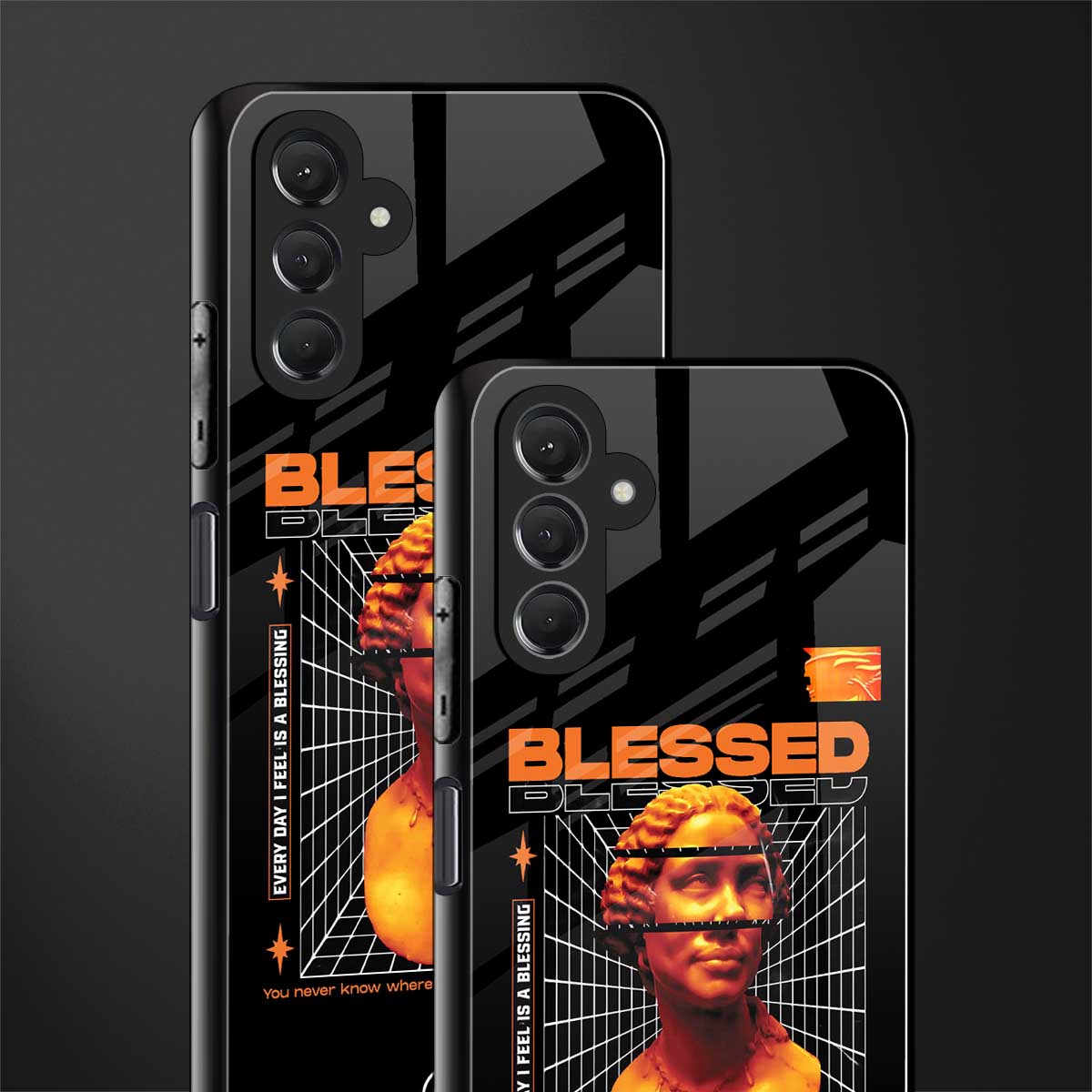 blessing back phone cover | glass case for samsun galaxy a24 4g