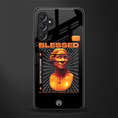 blessing back phone cover | glass case for samsun galaxy a24 4g