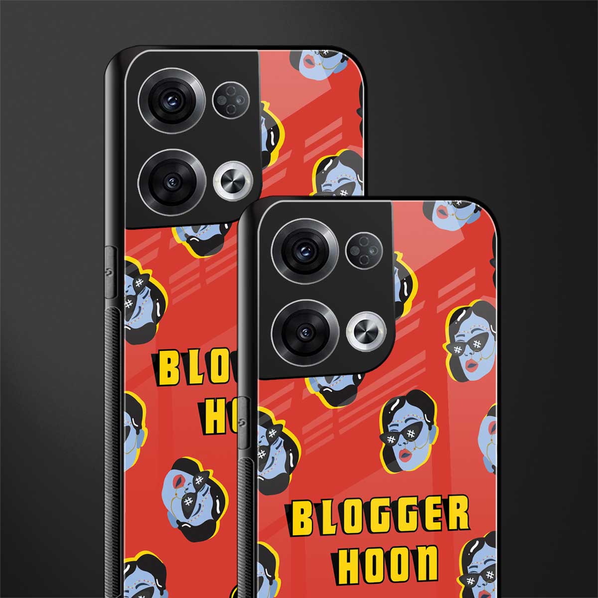 blogger hoon back phone cover | glass case for oppo reno 8