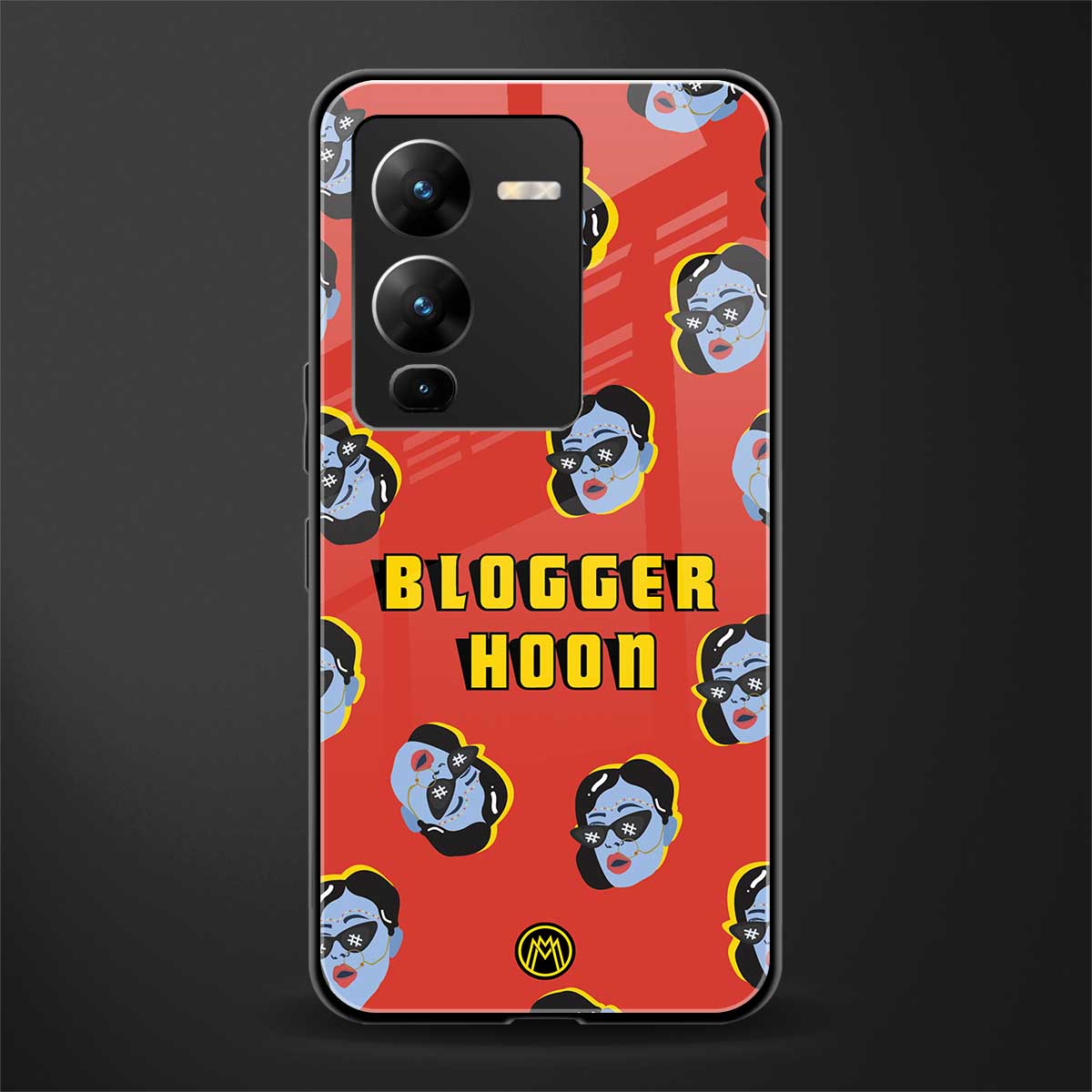 blogger hoon back phone cover | glass case for vivo v25 pro 5g