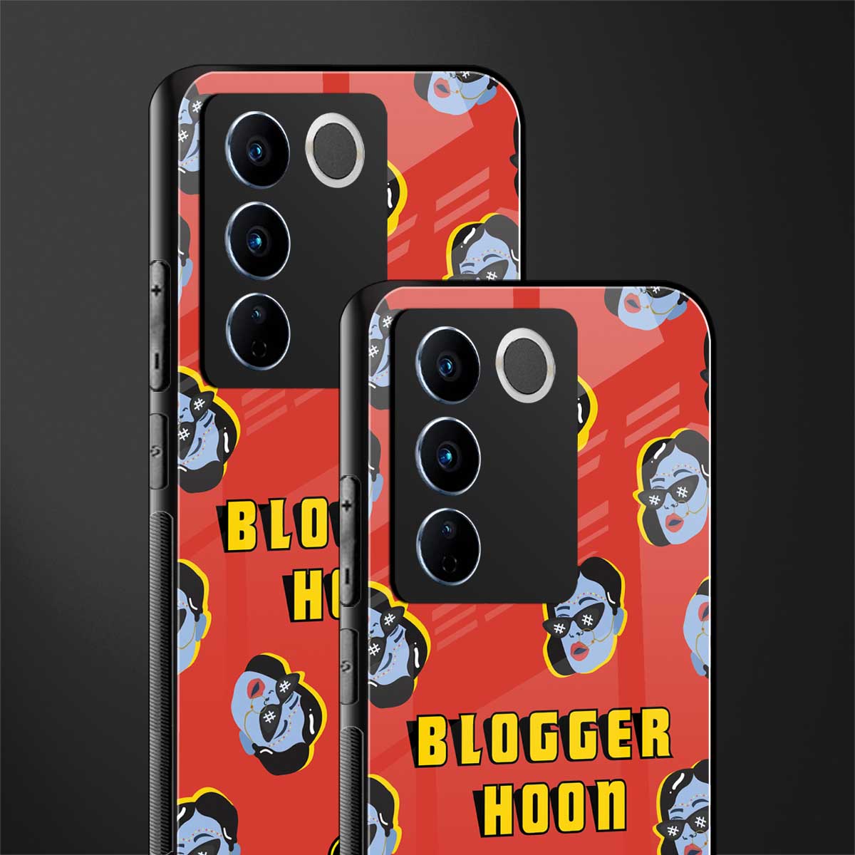 blogger hoon back phone cover | glass case for vivo v27 pro 5g