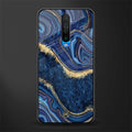 blue gold liquid marble glass case for poco x2 image