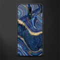 blue gold liquid marble glass case for oppo f11 image