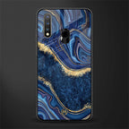 blue gold liquid marble glass case for vivo u20 image