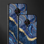 blue gold liquid marble glass case for vivo s1 pro image-2