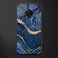 blue gold liquid marble glass case for vivo s1 pro image
