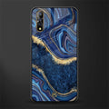 blue gold liquid marble glass case for vivo s1 image