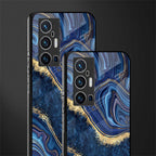 blue gold liquid marble glass case for vivo x70 pro plus image-2