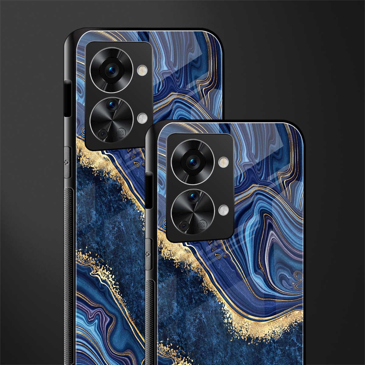 blue gold liquid marble glass case for phone case | glass case for oneplus nord 2t 5g